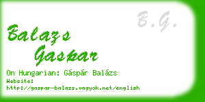 balazs gaspar business card